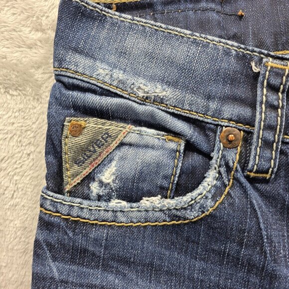 Silver Jeans Konrad Jeans Mens 30x32 Distressed Straight Leg Denim 925 Series - Picture 10 of 14